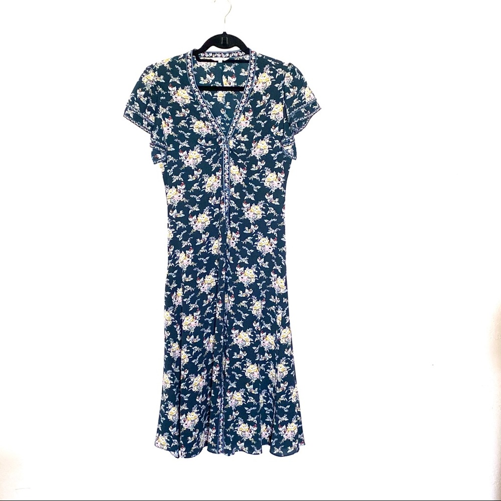 Max Studio Dark Green Floral Maxi Dress